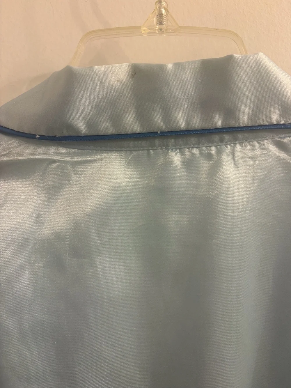 Undercover Light Blue Satin Long Wrap Robe with Belt